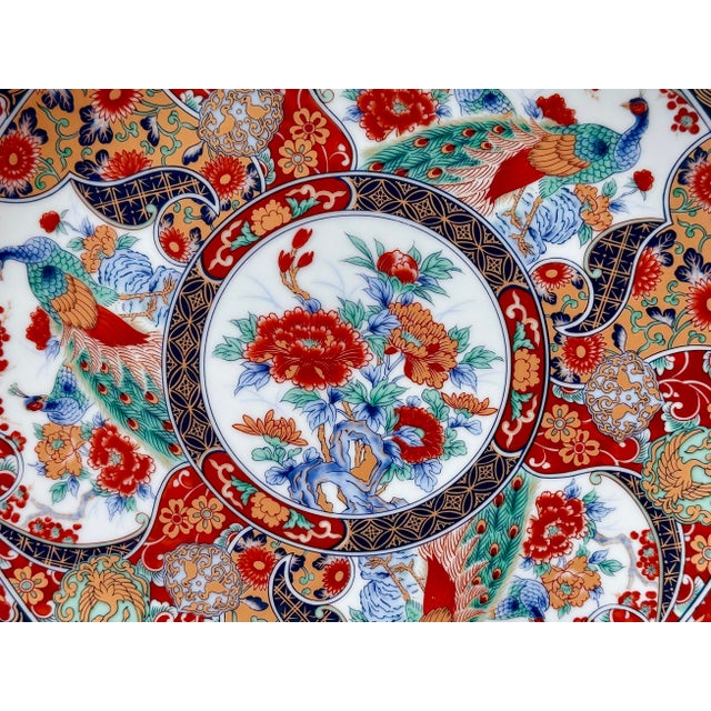 Vintage Japanese Arita Yaki Plate, Adorned With Peacocks For Sale In New York - Image 6 of 8