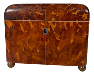 Faux Tortoiseshell Tea Caddy, England Circa 1820