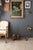 A large vintage hammered steel log rack with removable kindling brackets. Designed to fold flat for easy transport or...