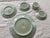 Charles Fields Haviland 4 Place Settings of 5 Piece CH.Field Haviland Limoges, Giverney Celadon Body , Platinumbands/Trim For Sale - Image 4 of 4