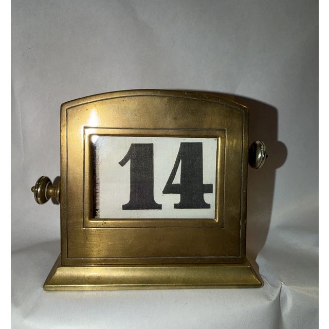 Antique Austrian Brass Perpetual Desk Calendar For Sale - Image 10 of 10