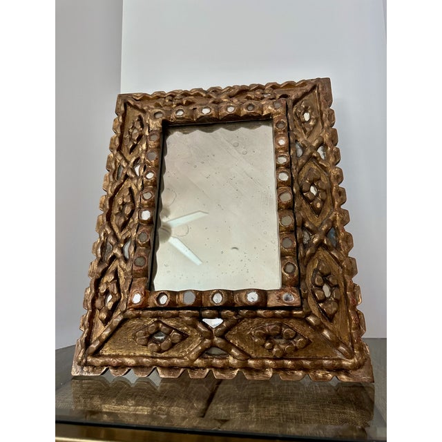 Spanish Colonial Style Gilt Wood Wall Mirror For Sale In Palm Springs - Image 6 of 17