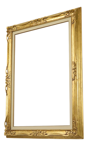 Large Vintage Baroque Style Gold-Colored Frame