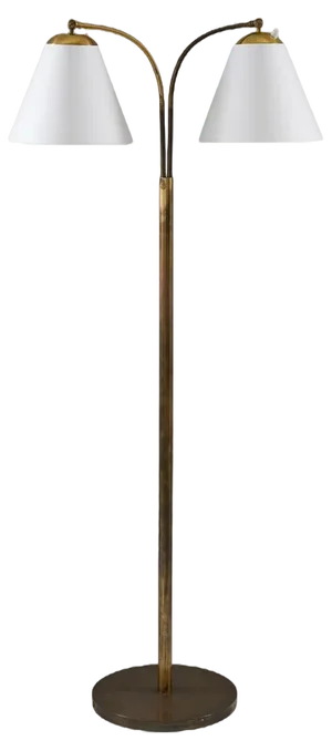 Modern Floor Lamp in Brass, Swedish, 1940s