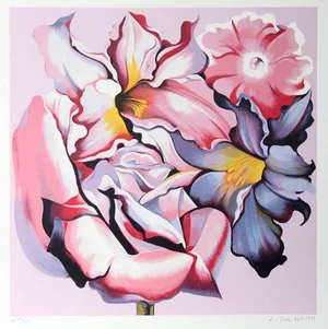 1980 "Rose Monochrome" Print by Lowell Blair Nesbitt