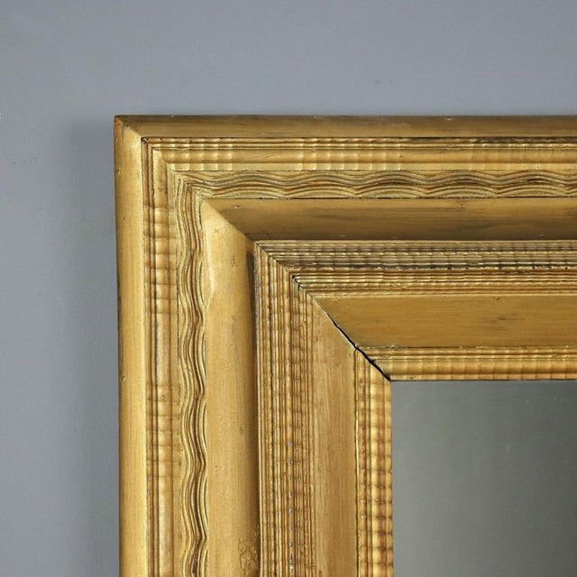 Giltwood Mirror with Guilloché Frame For Sale - Image 4 of 9