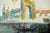 Mid 20th Century Vintage Framed Venice Gondola & Architectural Ruins Oil Painting Signed “Brunetti” For Sale - Image 5 of 14