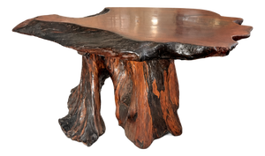Vintage Organic Modern Redwood Burl Coffee Table