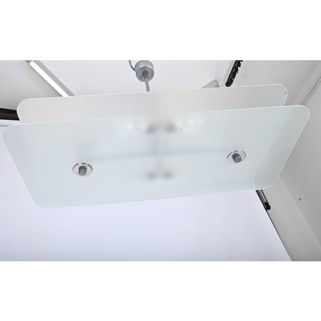 Bauhaus Bauhaus Chrome and Glass Ceiling Light, 1930s For Sale - Image 3 of 7