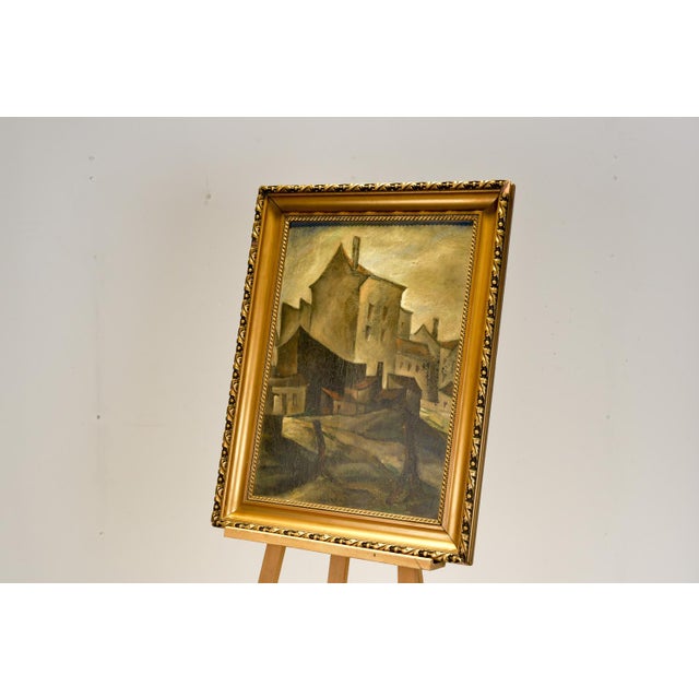 1920s City View Berlin Street, 1925, Oil on Cardboard, Framed For Sale - Image 5 of 9