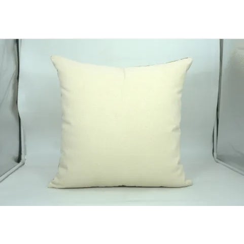 Rajat Floral Design Farmhouse Cushion Cover in Brown Duck Canvas 18x18 Inch For Sale - Image 4 of 5