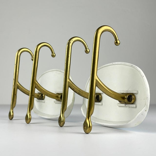 Vintage Brass Hangers with Photo, Italy, 1950s, Set of 2 For Sale - Image 6 of 14