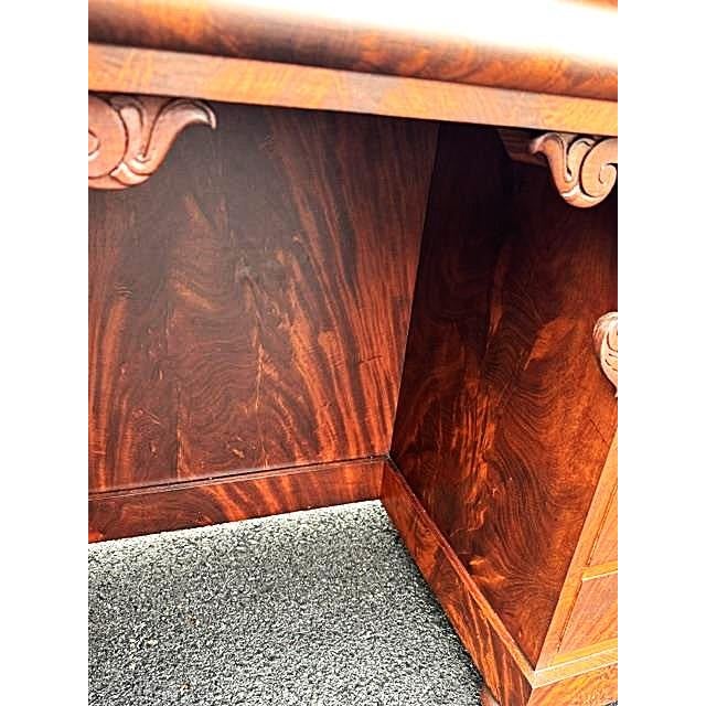 Outstanding Antique Empire Mahogany Mirrored Kneehole Dressing Table or Vanity For Sale - Image 17 of 18