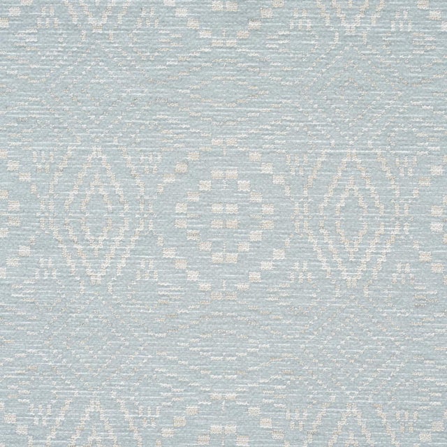Traditional Schumacher Verana Performance Fabric In Sky For Sale - Image 3 of 5