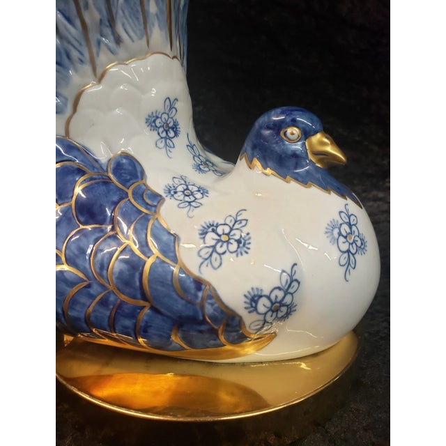 Societa Porcellane Artistiche Firence Italy Porcelain Pigeon 23"Lamp (Read) For Sale - Image 16 of 18