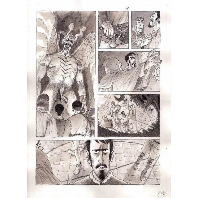 This work entitled "The summoned devil" is a table of the graphic novel published in 2016 by Kleiner Flug in Italy...
