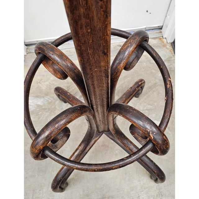 Chocolate Early 20th Century Thonet Attributed Bentwood Costumer Hat / Coat Rack For Sale - Image 8 of 9