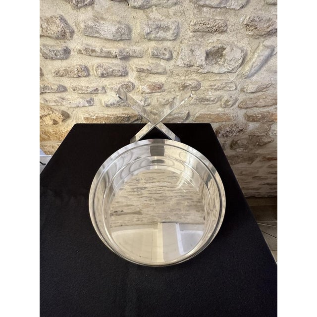 Modern Vintage Silver-plated Metal & Methacrylate, 1960s For Sale - Image 3 of 16