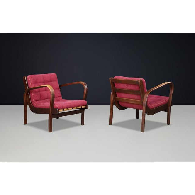 Inka Lounge Chairs by Karel Koželka & Antonín Kropáček, Prague, 1944, Set of 2 For Sale - Image 6 of 18