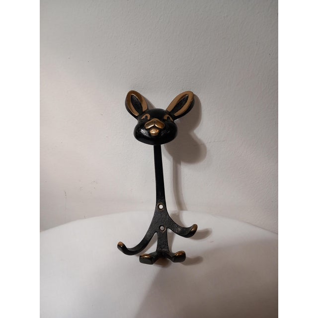 Austrian Bronze Coat Hooks by Walter Bosse, 1960s For Sale - Image 6 of 7
