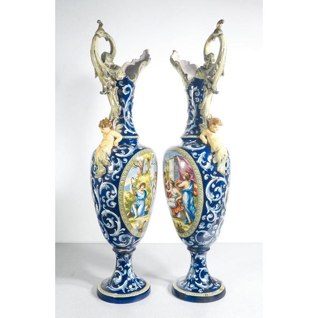 Large Triptych Vases by Richard Ginori, 1900, Set of 3 For Sale - Image 14 of 18