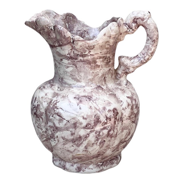 Vintage Hand Painted 1980s Ceramic Flower Vase For Sale