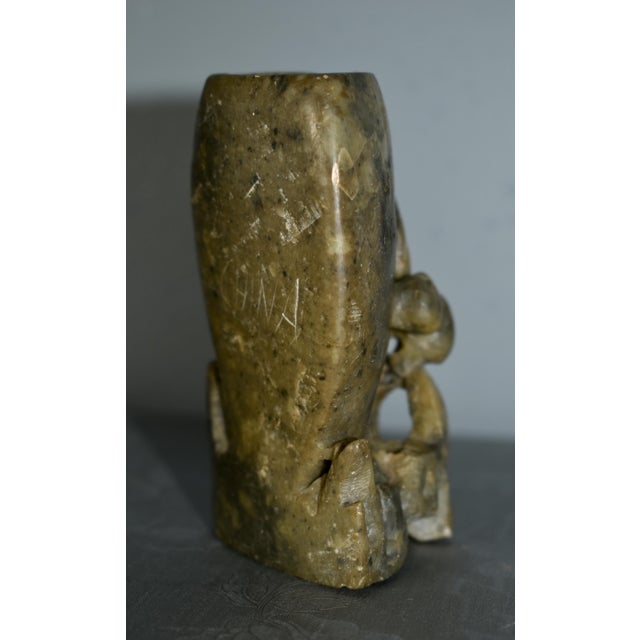 Vintage Chinese Mini Carved Soapstone Vase For Sale - Image 9 of 12