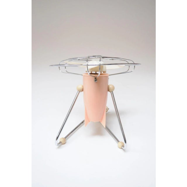 Small Vintage Italian Modern Pink Table/Wall-Mounted Fan For Sale In New York - Image 6 of 12