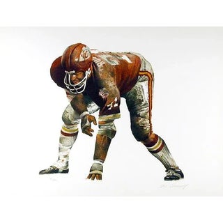 On the Line (Kansas City Chiefs), Merv Corning Lithograph, Signed and Numbered in Pencil For Sale