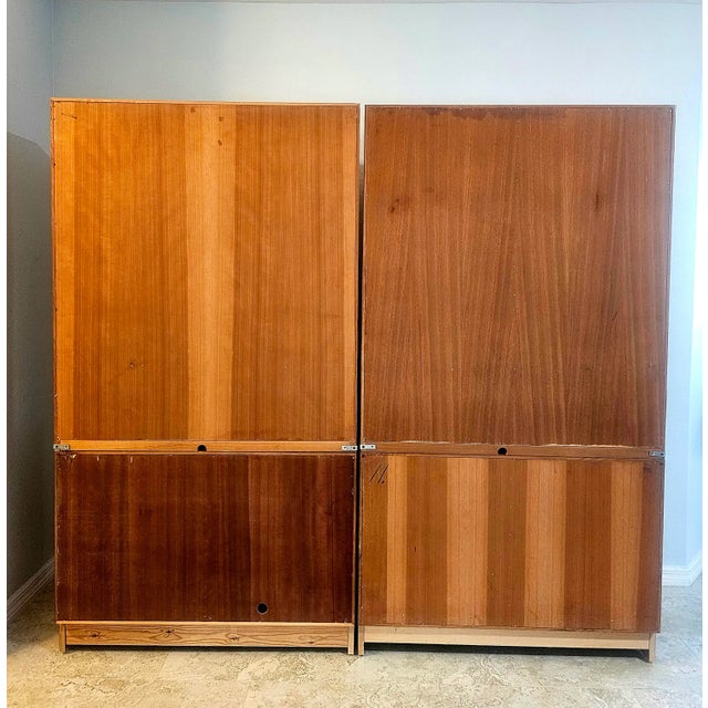 Brouer Møbelfabrik 1960s Danish Teak Double Wall Unit by Erik Brouer for Brouer Mobelfabrik - Set of 2 For Sale - Image 4 of 12