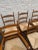 Brown Mid 20th Century Set of 6 Rustic Style Beech Ladder Back Dining Chairs With Rush Seats For Sale - Image 8 of 11