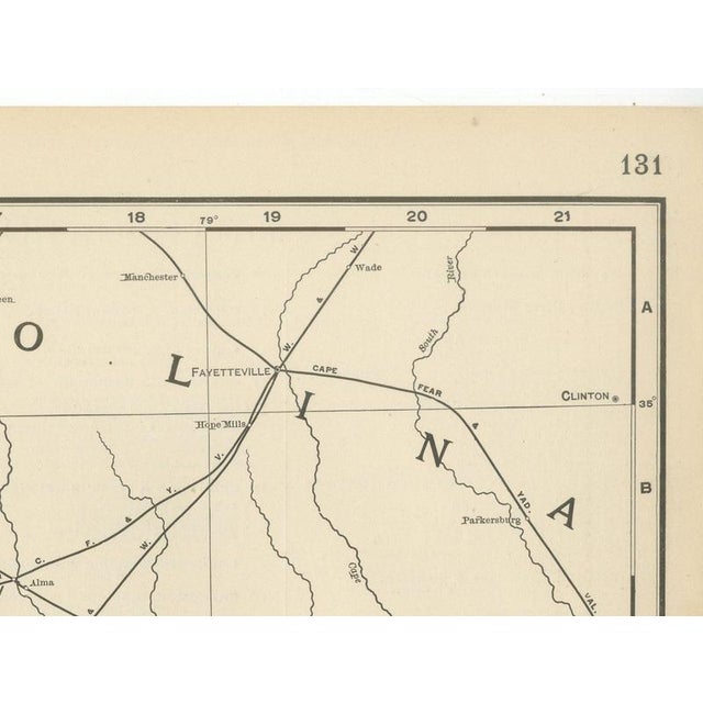 Paper Antique Map of South Carolina The Palmetto State by Ran McNally, 1899 For Sale - Image 7 of 12