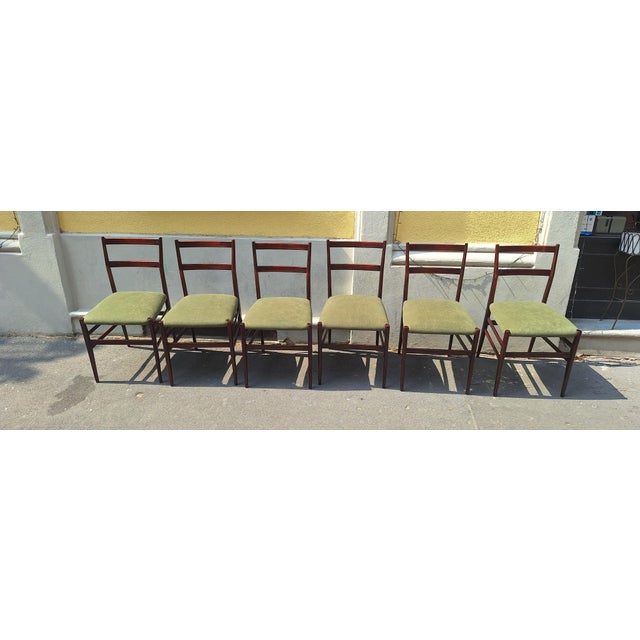 Brown Vintage Lightweight Chairs by Gio Ponti for Cassina, 1950s, Set of 6 For Sale - Image 8 of 8