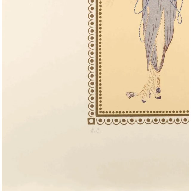 The Temptress is a modern artwork realized in 1970s by Erté (Romain de Tirtoff). Mixed colored lithograph. Hand signed on...