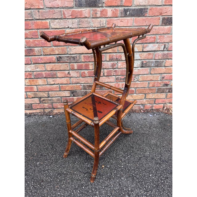 19th Century English Bamboo Side Table /Plant Stand For Sale In Nashville - Image 6 of 7