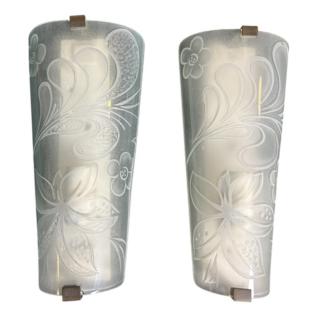 Wall Lamps by Pietro Chiesa for Fontana Arte, 1950s, Set of 2 For Sale