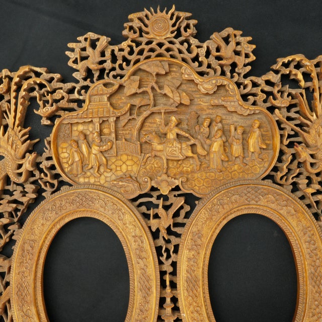 Chinese Antique Chinese Wood Frame Circa 1830 For Sale - Image 3 of 7