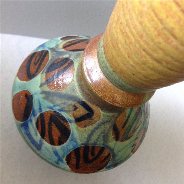 French Modern Art Studio Pottery Vase For Sale - Image 4 of 11