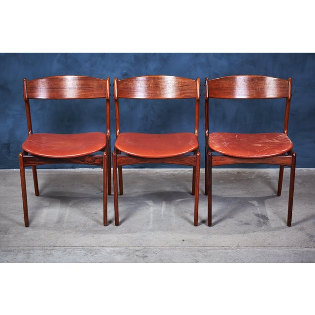 Vintage Danish Rosewood Dining Chairs by Erik Buch, 1960s, Set of 6 For Sale - Image 4 of 9
