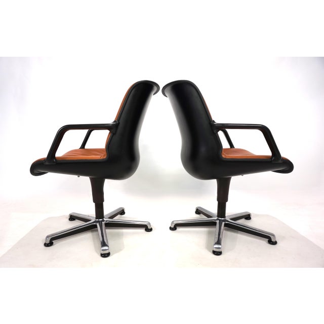 This set of two Fröscher office chairs was designed by Burkhard Vogtherr in the 1970s and manufactured in the early 1980s....