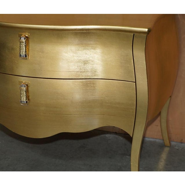 24ct Gold Leaf Canova Bombe Chest of Drawers by Fendi Casa For Sale - Image 5 of 18