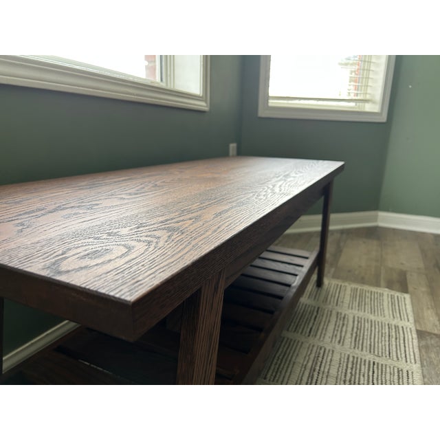 Mid-Century Modern Handcrafted Red Oak Coffee Table For Sale - Image 3 of 6