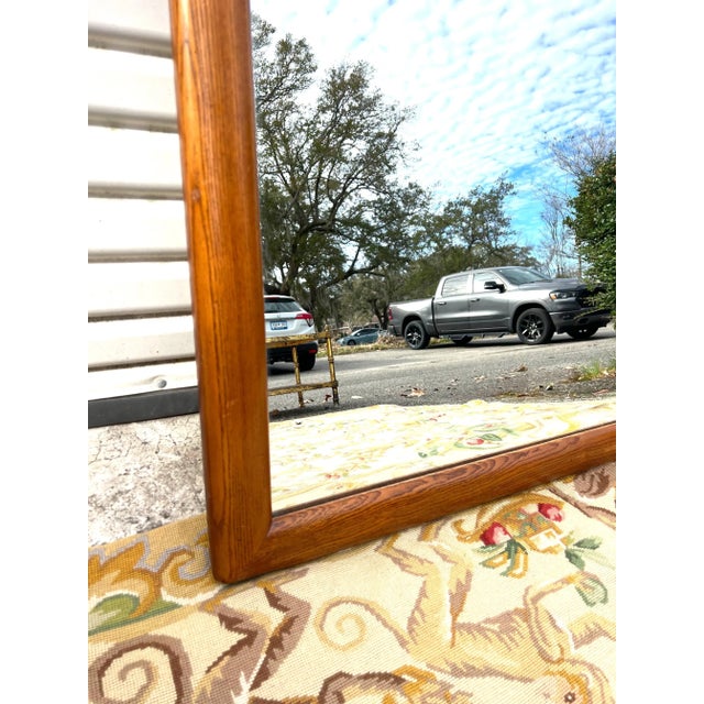 1960s 1960’s Solid Wood Floor Length Mirror For Sale - Image 5 of 9