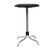 Metal Stool with Black Vinyl Upholstery from Brabantia, 1960s For Sale
