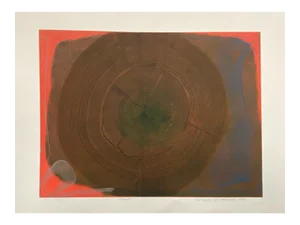 1984 "Heart" Abstract Etching Numbered 1/2 by Joseph Drapell