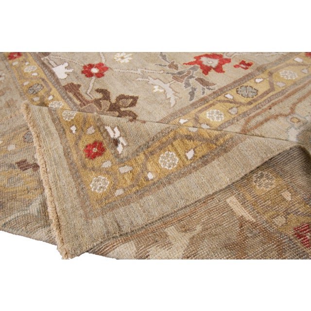 2010s 21st Century Contemporary Sultanabad Wool Rug 12 X 18 For Sale - Image 5 of 8