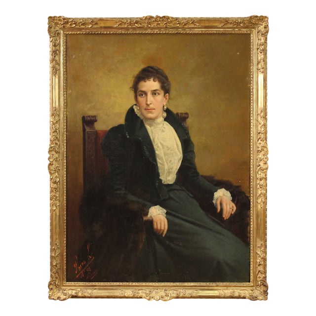 Luigi Sorio, Portrait, 1898, Oil on Canvas, Framed For Sale