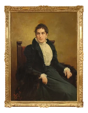 Luigi Sorio, Portrait, 1898, Oil on Canvas, Framed
