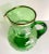 Art Nouveau Early 20th Century Depression Era Handblown Green Glass Pitcher For Sale - Image 3 of 13