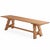 This beautiful country dining table features a thick rectangular top supported by two substantial carved legs, angled...